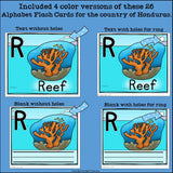 Alphabet Flash Cards for Early Readers - Country of Honduras