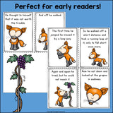 The Fox and the Grapes Mini Book for Early Readers - Aesop's Fables