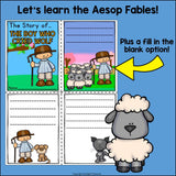 The Boy Who Cried Wolf Mini Book for Early Readers - Aesop's Fables