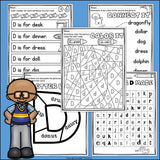 Alphabet Letter of the Week Worksheets for Early Readers - Letter D
