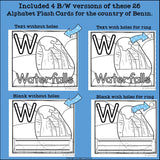 Alphabet Flash Cards for Early Readers - Country of Benin