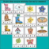 Spring Alphabet Clip Cards for Early Readers - Alphabet Clip Cards FREEBIE