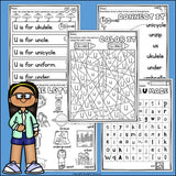 Alphabet Letter of the Week Worksheets for Early Readers - Letter U
