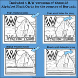 Alphabet Flash Cards for Early Readers - Country of Burundi