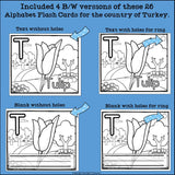 Alphabet Flash Cards for Early Readers - Country of Turkey