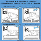 Alphabet Flash Cards for Early Readers - Country of Denmark