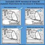 Alphabet Flash Cards for Early Readers - Country of Honduras