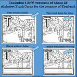 Alphabet Flash Cards for Early Readers - Country of Thailand
