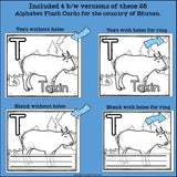 Alphabet Flash Cards for Early Readers - Country of Bhutan