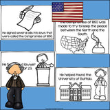 Millard Fillmore Mini Book for Early Readers: Presidents' Day