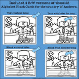 Alphabet Flash Cards for Early Readers - Country of Andorra