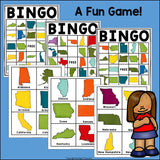 50 States Bingo Cards for Early Readers - 50 States Bingo FREEBIE