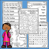 Alphabet Letter of the Week Worksheets for Early Readers - Letter H