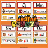 Alphabet Word Wall - Fall Theme