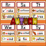 Alphabet Word Wall - Fall Theme