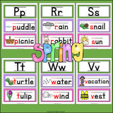 Alphabet Word Wall - Spring Theme