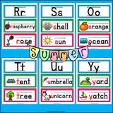 Alphabet Word Wall - Summer Theme