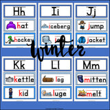 Alphabet Word Wall - Winter Theme