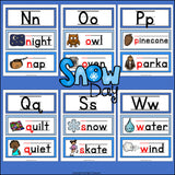 Alphabet Word Wall - Winter Theme
