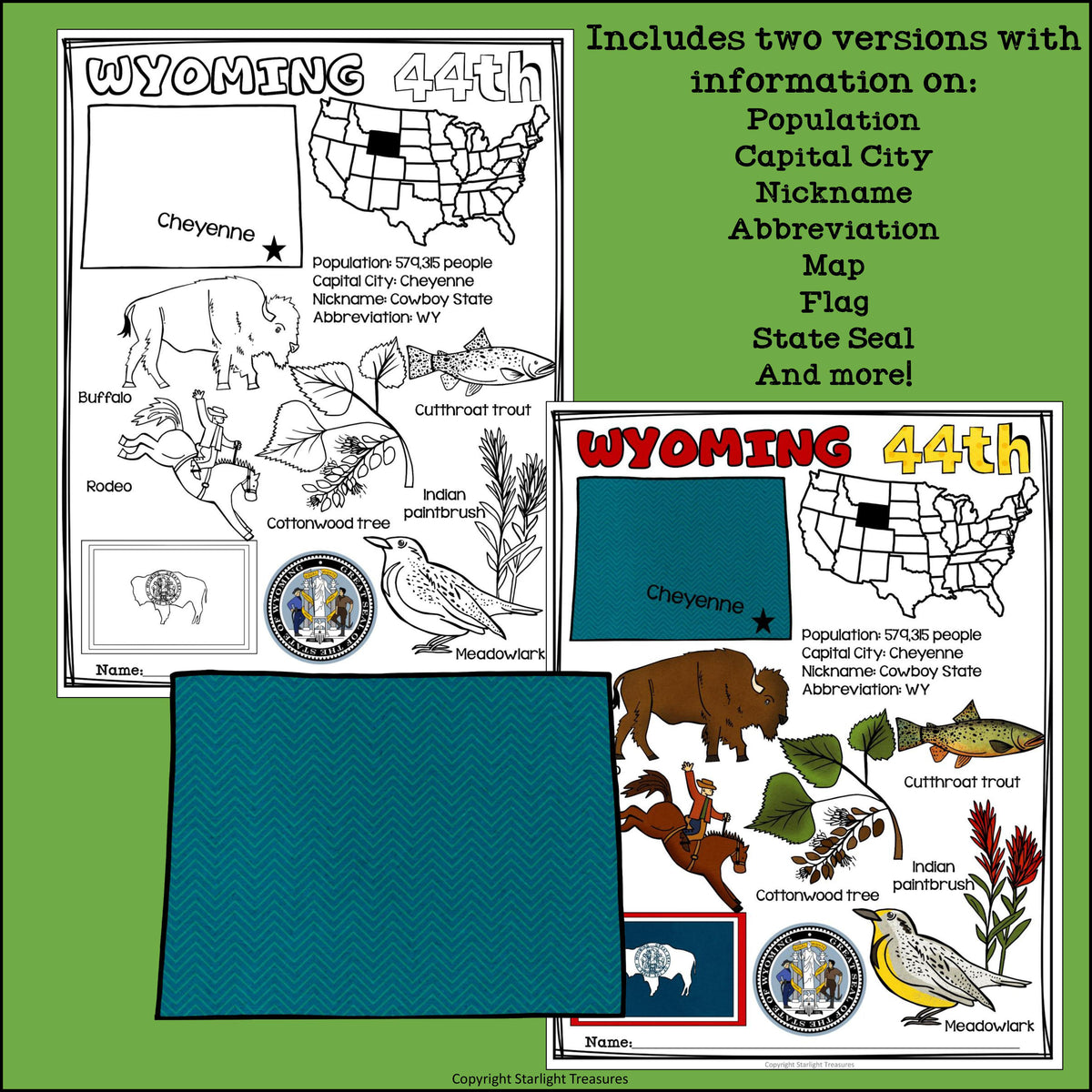 Wyoming Fact Sheet - A State Study – Starlight Treasures LLC