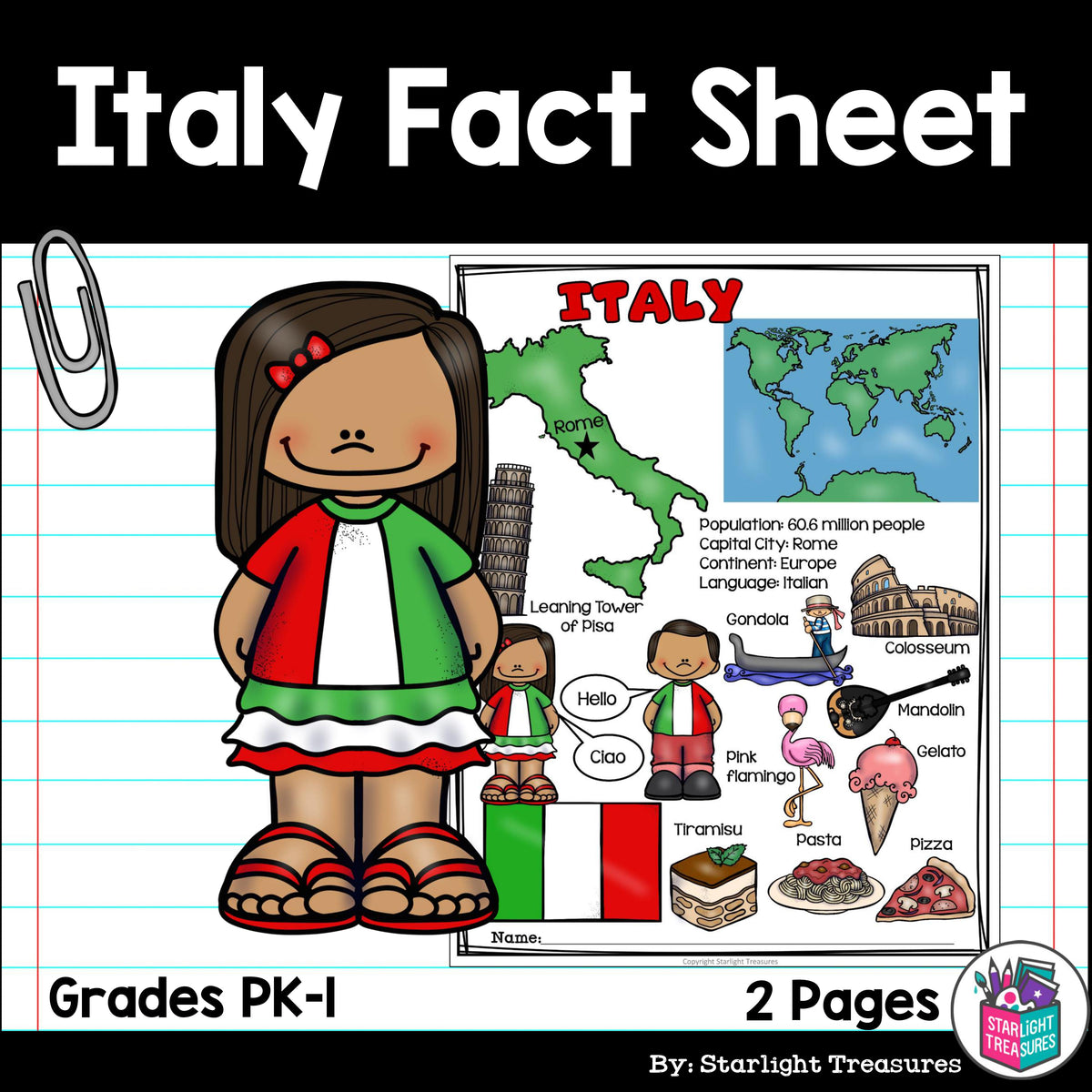 Italy Fact Sheet - Starlight Treasures LLC