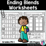 Ending Blends Worksheets and Activities for Early Readers