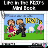 Life in the 1920s Mini Book for Early Readers