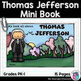 Thomas Jefferson Mini Book for Early Readers: Presidents' Day