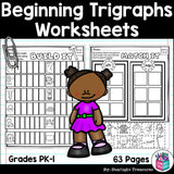 Beginning Trigraphs Worksheets and Activities for Early Readers