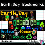 Earth Day Cut n' Color Bookmarks: Black and White AND Full Color