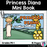 Princess Diana Mini Book for Early Readers: Women's History Month