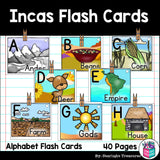 Alphabet Flash Cards for Early Readers - Incas
