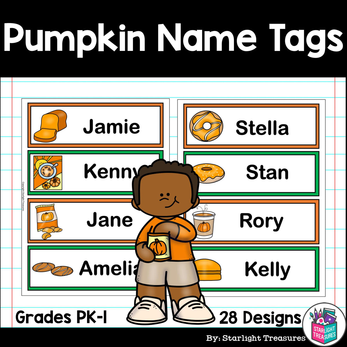 Pumpkin Name Tags - Editable – Starlight Treasures LLC