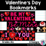 Valentine's Day Cut n' Color Bookmarks
