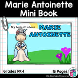 Marie Antoinette Mini Book for Early Readers: Women's History Month