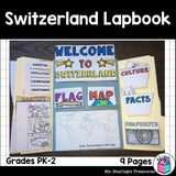 Switzerland Lapbook for Early Learners - A Country Study