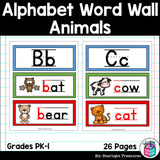 Alphabet Word Wall - Animal Theme