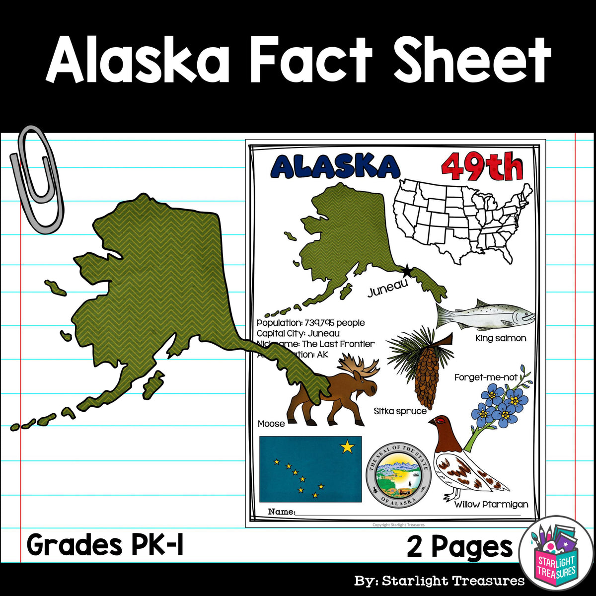 Alaska Fact Sheet For Early Readers - A State Study – Starlight ...