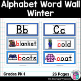 Alphabet Word Wall - Winter Theme