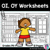 Vowel Pairs OI, OY Worksheets and Activities for Early Readers