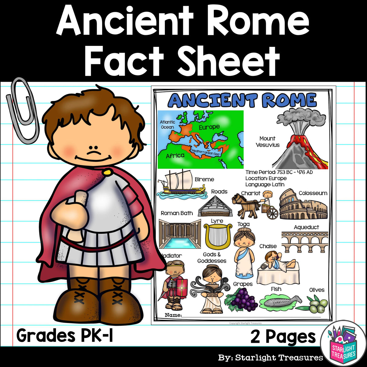 Ancient Rome Fact Sheet – Starlight Treasures LLC