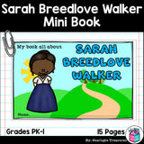 Sarah Breedlove Walker Mini Book for Early Readers: Black History Month