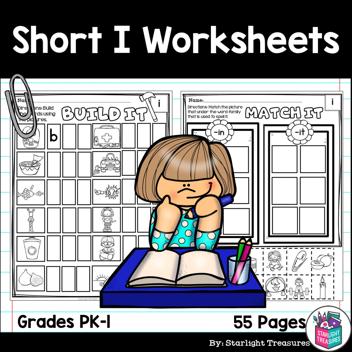 Short I Worksheets and Activities for Early Readers - Phonics – Starlight  Treasures LLC