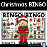 Christmas Bingo Cards for Early Readers - Christmas Winter Bingo FREEBIE