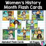 Alphabet Flash Cards for Early Readers - Women's History Month
