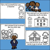 Mary McLeod Bethune Mini Book for Early Readers: Black History Month