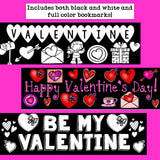 Valentine's Day Cut n' Color Bookmarks