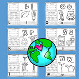 Alphabet Workbook: Worksheets A-Z Earth Day