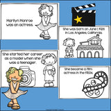 Marilyn Monroe Mini Book for Early Readers: Women's History Month
