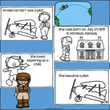 Amelia Earhart Mini Book for Early Readers